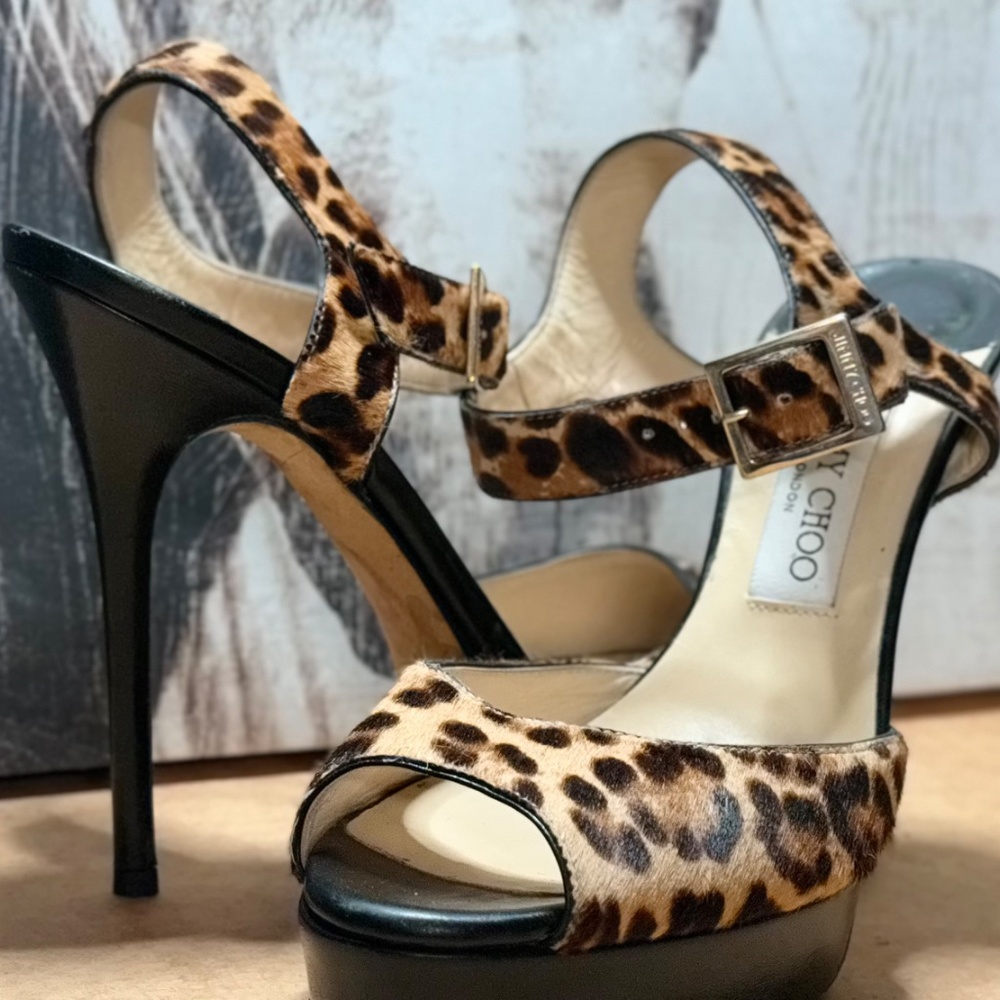 Jimmy Choo Leopard print Heels 39 1/2